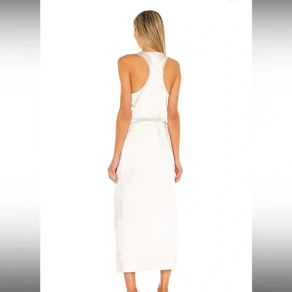 L'Academie Alicia Revolve Elegant Ivory Midi Dress - Picture 3 of 4